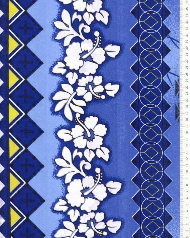 Polynesian fabric HAERE Blue - Tissushop